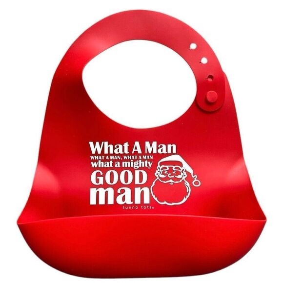 Baby Uniset Tunno Tots Santa Christmas Humor Waterproof Catch Bottpm Baby Bib - Picture 1 of 1